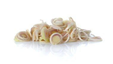 silce Limon otu beyaz arka plan üzerinde izole