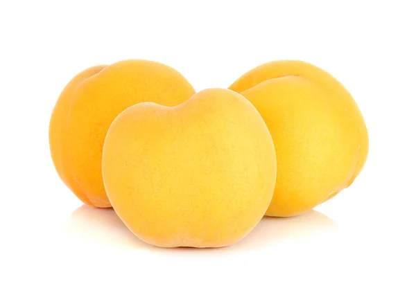 Yellow peach isolated on the white background — Stock Photo, Image