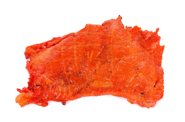 Trockenfleisch isoliert auf weißem Hintergrund — Stockfoto