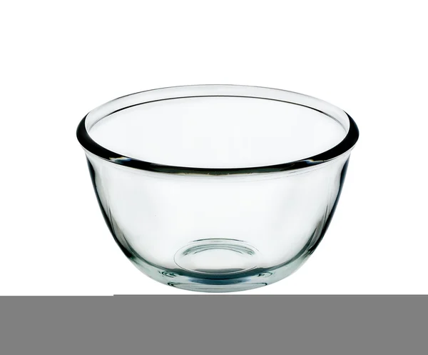 Vidro de tigela vazio isolado no fundo branco — Fotografia de Stock