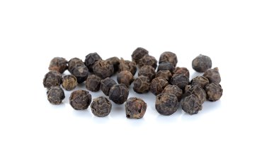 Black pepercorn isolated on the white background