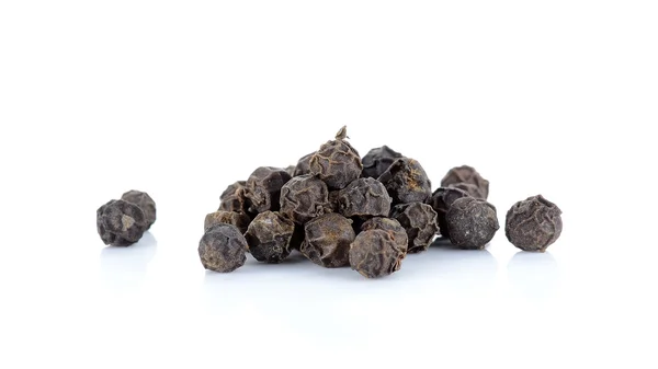 Black pepercorn isolated on the white background