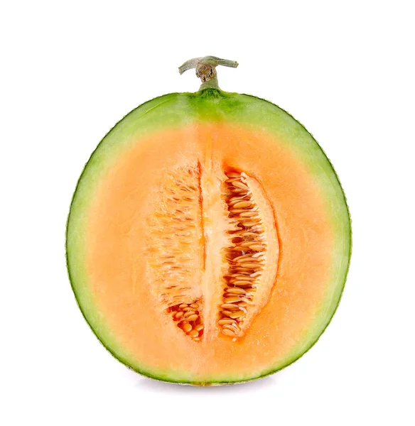 Melone melone isolato sullo sfondo bianco — Foto Stock