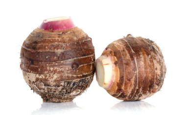 Taro beyaz arka plan üzerinde izole kapatmak