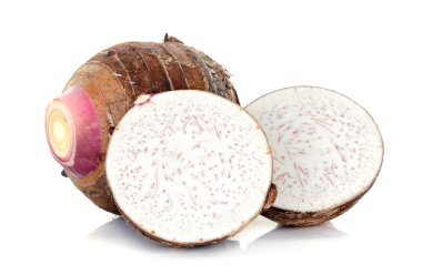 Taro beyaz arka plan üzerinde izole kapatmak