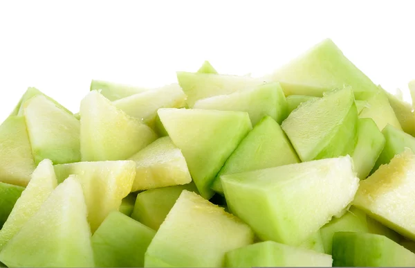 Melón melón de cerca aislado sobre blanco — Foto de Stock
