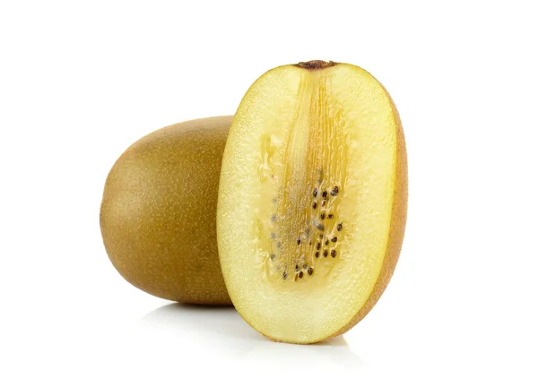Yellow gold kiwi fruit isolated on the white background — Stock Photo, Image