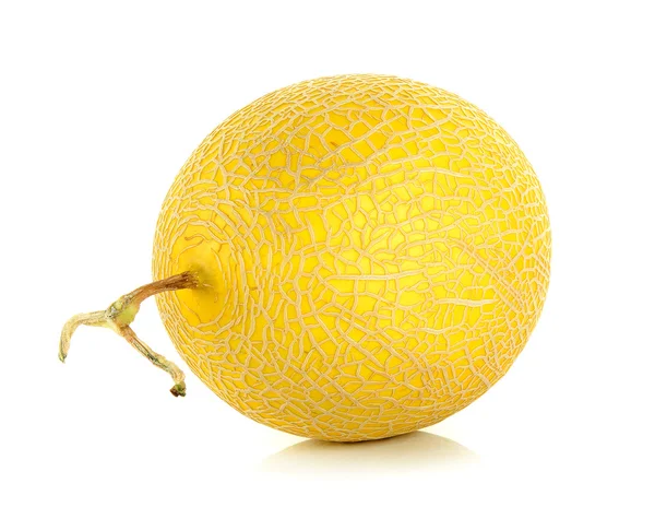 Cantaloupemelon isolerat på den vita bakgrunden — Stockfoto