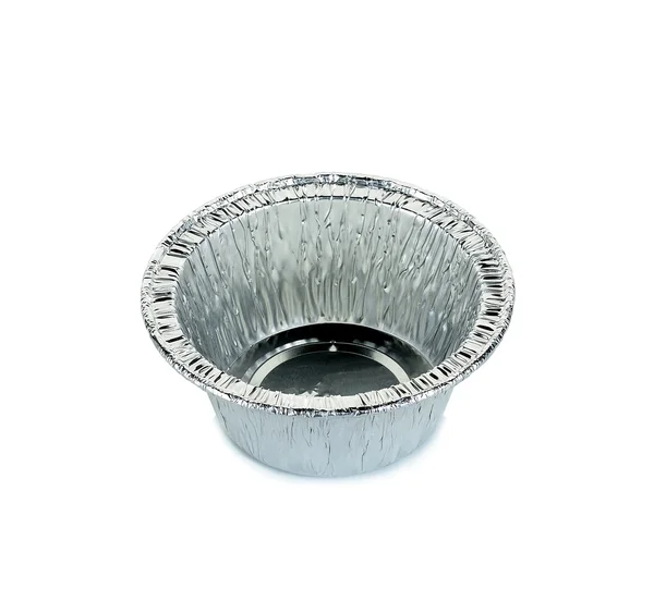 Aluminium foil cup isolated on the white background — Stock Photo, Image