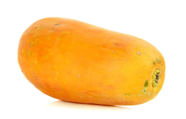 Sarı papaya beyaz arkaplanda izole — Stok fotoğraf