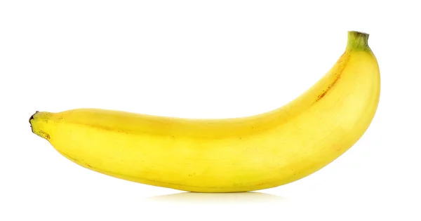 Banana isolada sobre o fundo branco — Fotografia de Stock