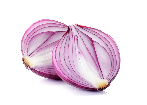 Cebolla roja aislada en el fondo blanco — Foto de Stock