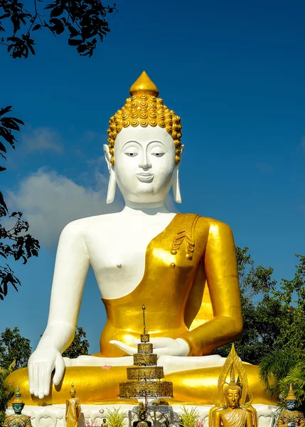 The giant statue buddha in Thai temple — Stock Photo, Image