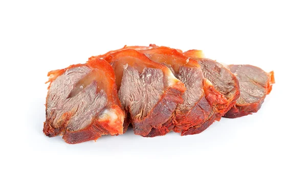 Rundvlees stoom geïsoleerd op de witte achtergrond — Stockfoto