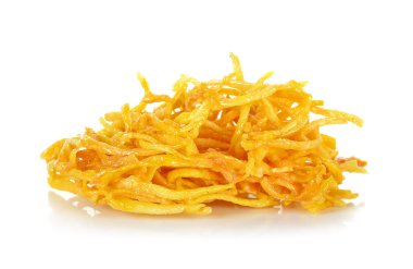 Tatlı patates meze beyaz arka plan üzerinde izole