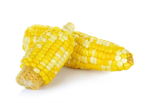 Boiled corn isolated on the white background — Stock Photo, Image