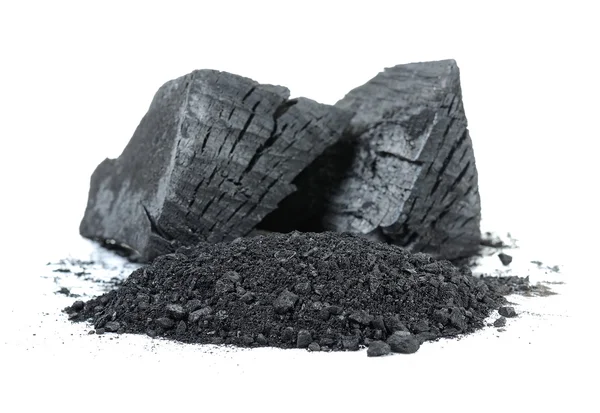 Charcoal isolated on the white background — Stock Photo, Image