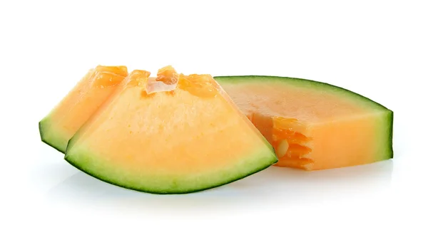 Cantaloupe melon isolated on the white background — Stock Photo, Image