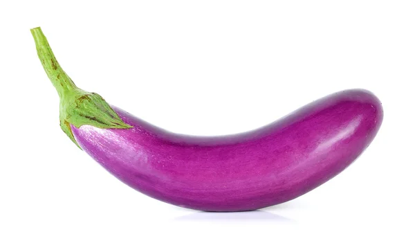 Purple eggplant isolated on the white background — Stock Photo, Image