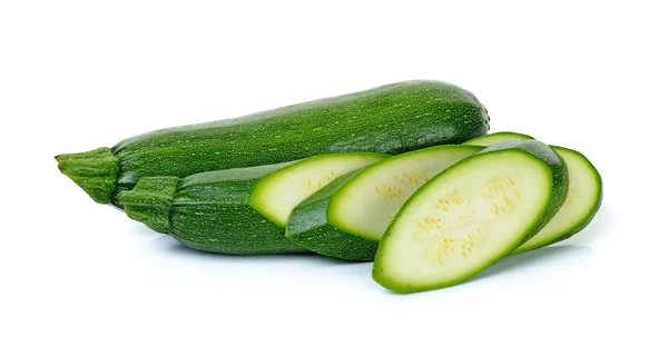 Zucchini isolerat på den vita bakgrunden — Stockfoto