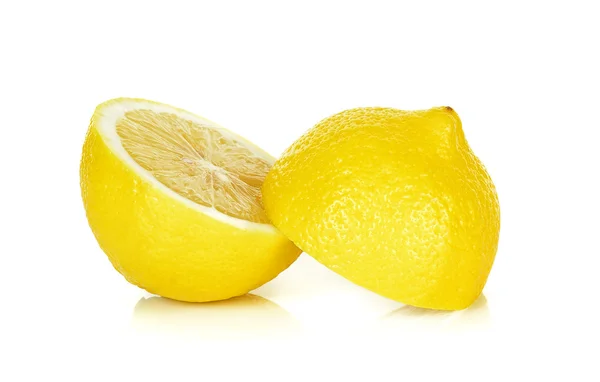 Sárga citrom elszigetelt fehér background — Stock Fotó