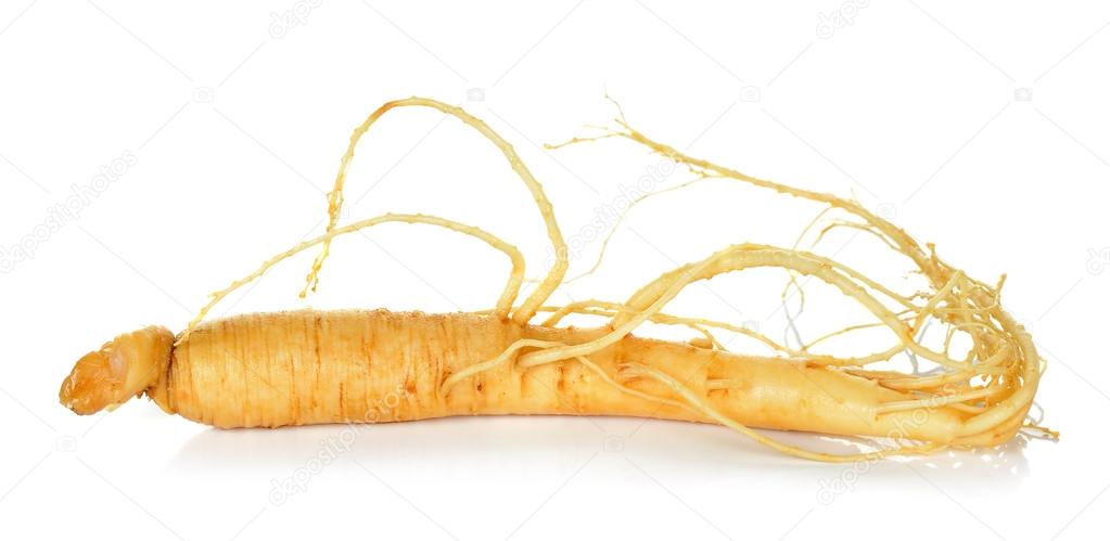 Ginseng isolated on the white background