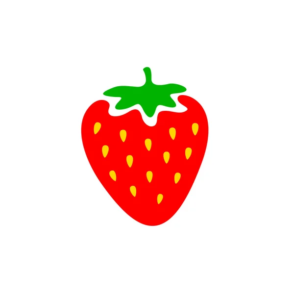 딸기 다채로운 로고입니다. 딸기 만화 스타일 기호입니다. 이 솔 라 — 스톡 벡터