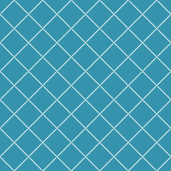 Überqueren Seeseile diagonales Netz nahtloses Muster. weiß auf einem blu — Stockvektor