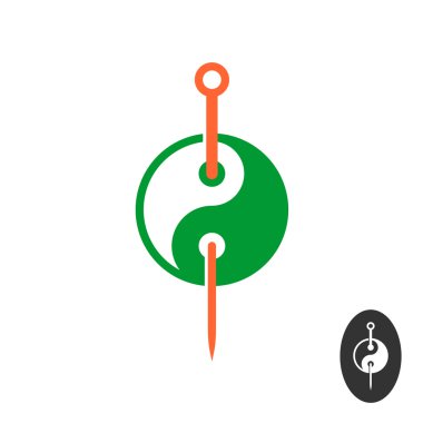 Akupunktur logo kavramı  