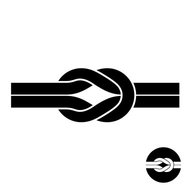 Knot black symbol.   clipart