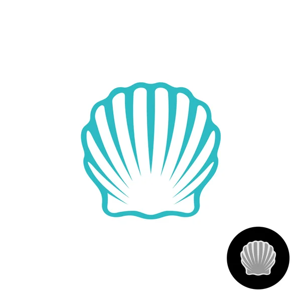 Pilgrimsmussla seashell eleganta symbol. — Stock vektor
