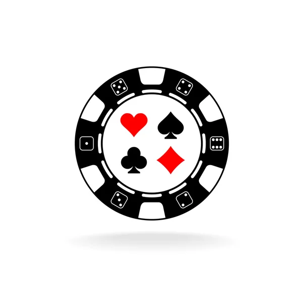 Logotipo do chip Casino . —  Vetores de Stock