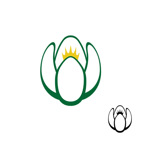 Γιασεμί λουλούδι διάρθρωσης σιλουέτα λογότυπο. — Διανυσματικό Αρχείο