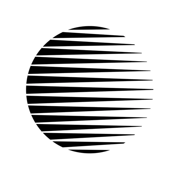 Ronde cirkel driehoek lijnen — Stockvector