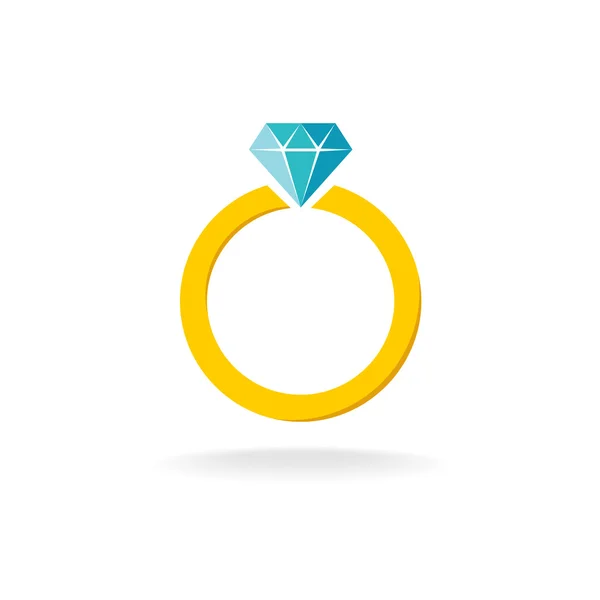 Anillo de compromiso de boda — Vector de stock