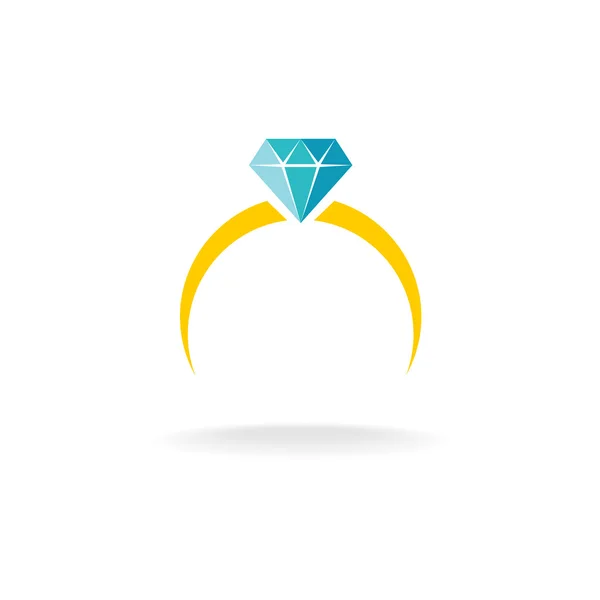 Anillo simple logotipo de color — Vector de stock