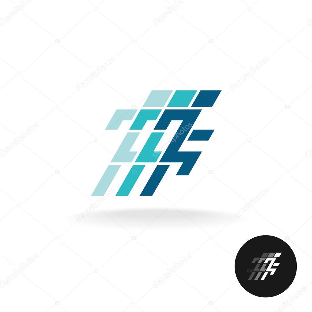 Running man logo. Running athlete symbol in corner square style.