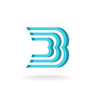 B harfi logo şablonu