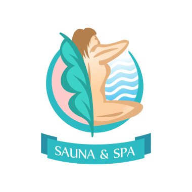 Sauna ve Spa logo şablonu