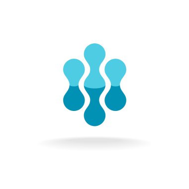 Soyut moleküler yapıları logo şablonu