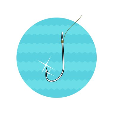 Balıkçılık kanca logosu
