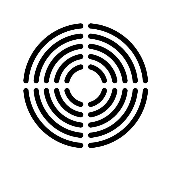 Speaker grille concentric lines