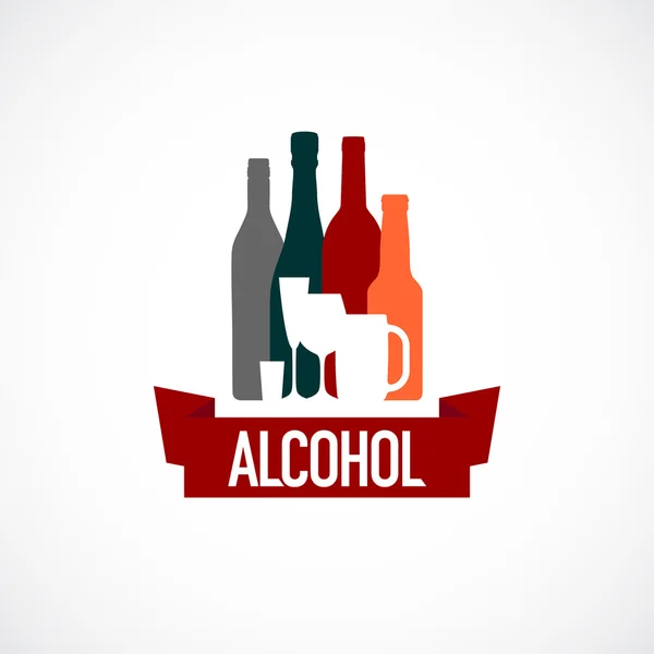 Alcol segno logo — Vettoriale Stock