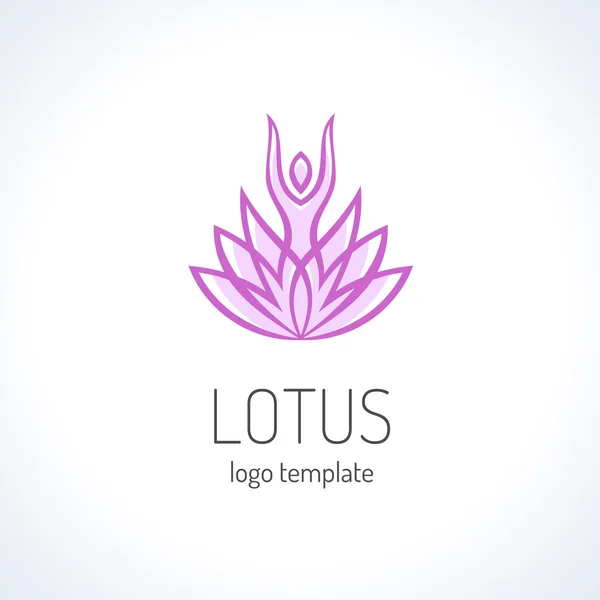Lotusblume Logo — Stockvektor