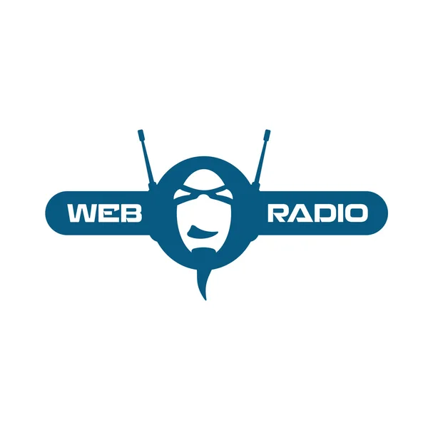 Internet logo radio — Vettoriale Stock