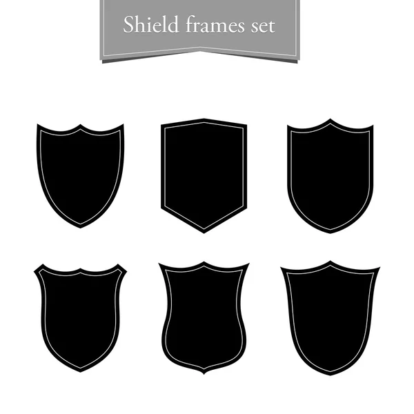 Shield logo backgrounds set — Stock Vector