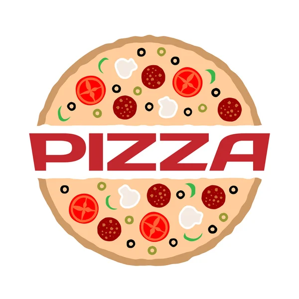 Pizza logo template — Stock Vector