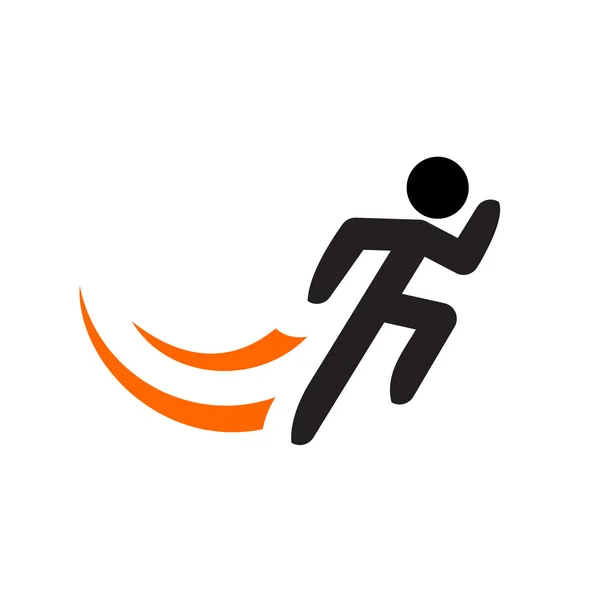 Τρέχοντας άνθρωπος λογότυπο φορέα — Διανυσματικό Αρχείο
