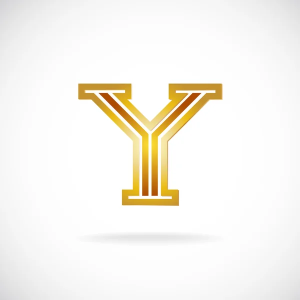 Y 文字ロゴのテンプレート — ストックベクタ
