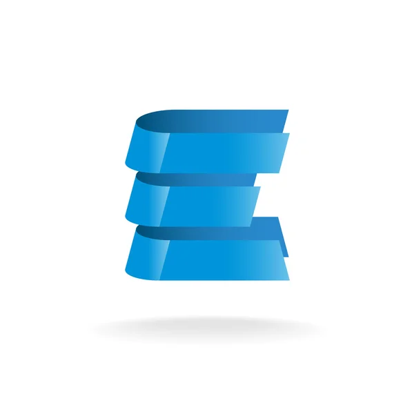 Letra E Logo — Vector de stock